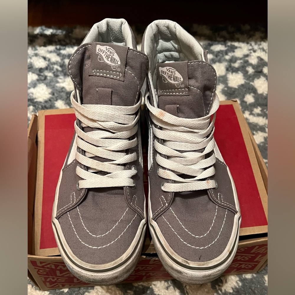 Vans Off The Wall Hi-Top 721499 frost Grey/White Mens 5/ Womens  6.5